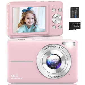 DC403 Recording Digital Camera for Music Festival, Multi-functional 1080P & 44MP Digital Camera for Mother's Day Gift & Father's Day Gift, 32G Memory Card, 16X Zoom Digital Cameras, Compact Portable Mini Camera For Teens & Beginners Spring Gifts