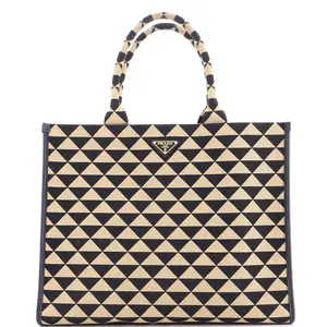 Pre-owned PRADA Jacquard Tote Bags REBAG Symbole Shopper Tote Large by Rebag
