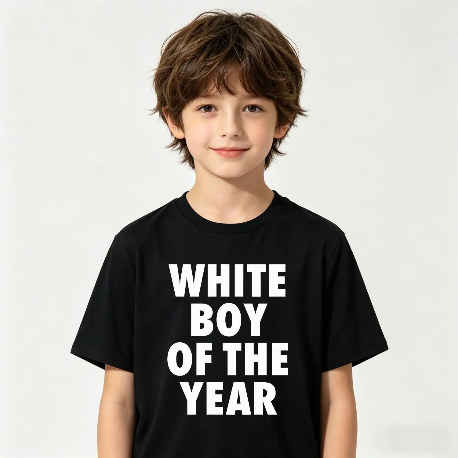 Kids' Oversized Streetwear Graphic Print Short-Sleeve Cotton T-Shirt - Breathable Fabric Shirt for Boys & Girls, Stripes, Classic Crew
