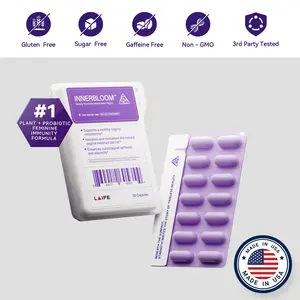 Laife InnerBloom–Vaginal Immunity Support-The World’s First Plant- Urinary Wellness, Digestive Balance, Immune Support & Natural Energy – with Probiotics, Damiana, Flaxseed, Cranberry Extract, Urolithin A & Creatine