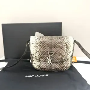 Pre-owned Yves Saint Laurent Pyt Crossbody Bags Kaia Small Flap Brown LNL0406