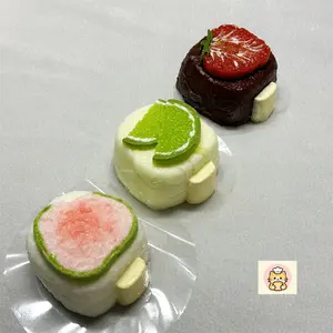 Food Grade Silicone Squishy Toy DIY Strawberry Lemon Guava Sandwich Ice Cream Pop Stress Relief