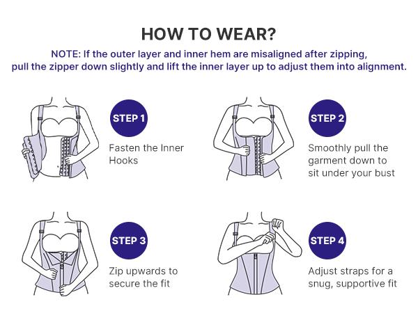 Shapellx AirSlim Steel Bones Core Control Latex Waist Trainer Vest