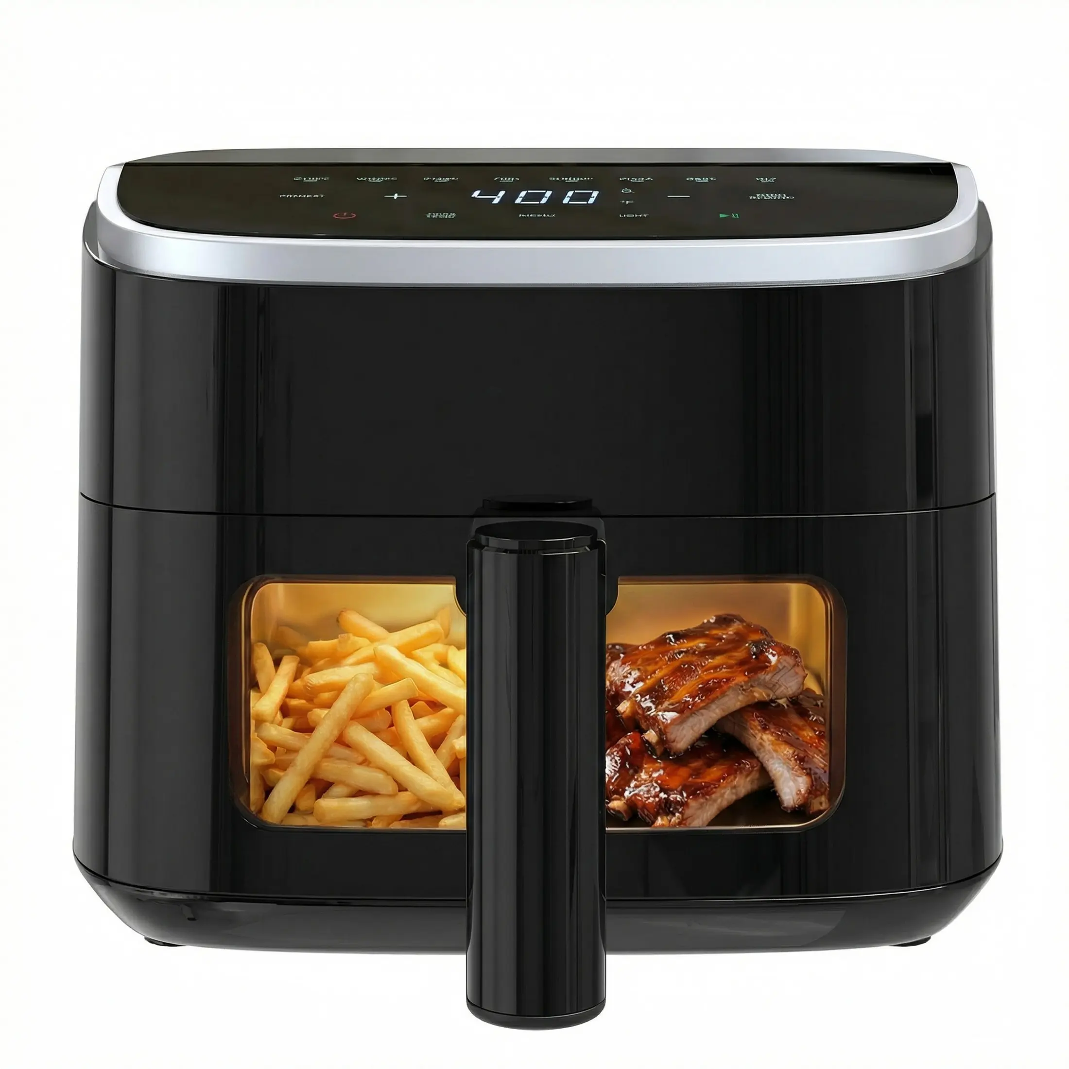 DUMOS 4QT Air Fryer with Visible Window, 1500W Digital Touchscreen Air Fryer with 8 Presets, Auto Shut Off & Nonstick Dishwasher Safe Basket, 60-Min Timer, Max 400°F