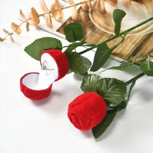 Rose Engagement Ring Box, Romantic Jewelry Storage Case, Valentine's Day Gift Box, Fun Present, Special Gift Idea, Decorative, Home Decor Box