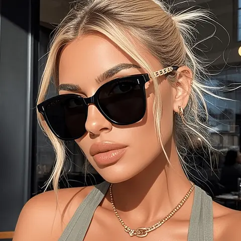 Square Classic Trendy Women's Summer Sunglasses, Perfect for Daily Life, Driving, Shopping, Fashionable Street Style Accessories, Casual Sunglasses, Stylish Shades, Trendy Streetwear Sunglasses, Casual Outdoor Sunglasses