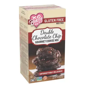 XO Baking Co. Double Chocolate Chip Cookie Mix Gluten Free Rice Free Non GMO Rich Cocoa Powder & Delicious Chocolate Chips