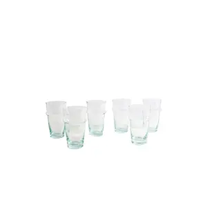 Verve Culture Moroccan Beldi Glassware Set Of 6 in Clear