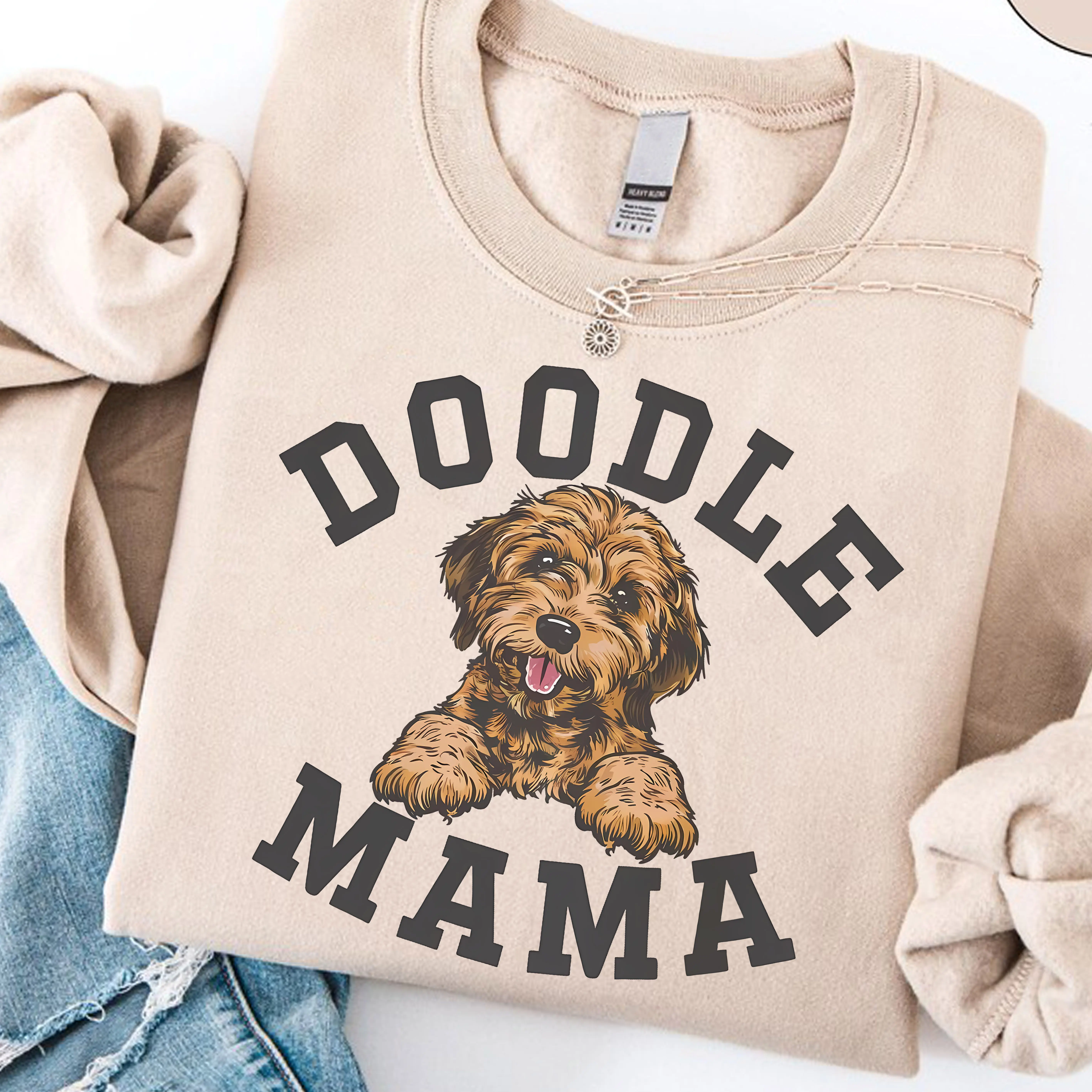 Funny Doodle Mama Sweatshirt, Golden Doodle Sweater, Dog Lover Sweatshirt, Dog Mom Sweater, Mama Crewneck, Gift For Her