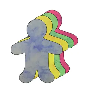 SHAPES ETC. Person Large Marble Assorted Color Cut-Outs- 5.5"