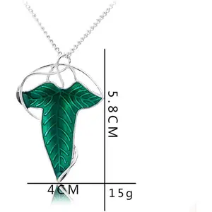 2 Pcs Leaf Pendant Chain Necklace Princess Chain with Transparent Jewelry Box