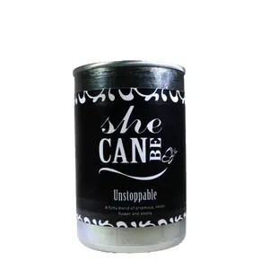 Shecan Be Unstoppable, Peony Scented, Mancans Candle in 10 oz Soupcan, Novelty Gifts, Gifts for Women