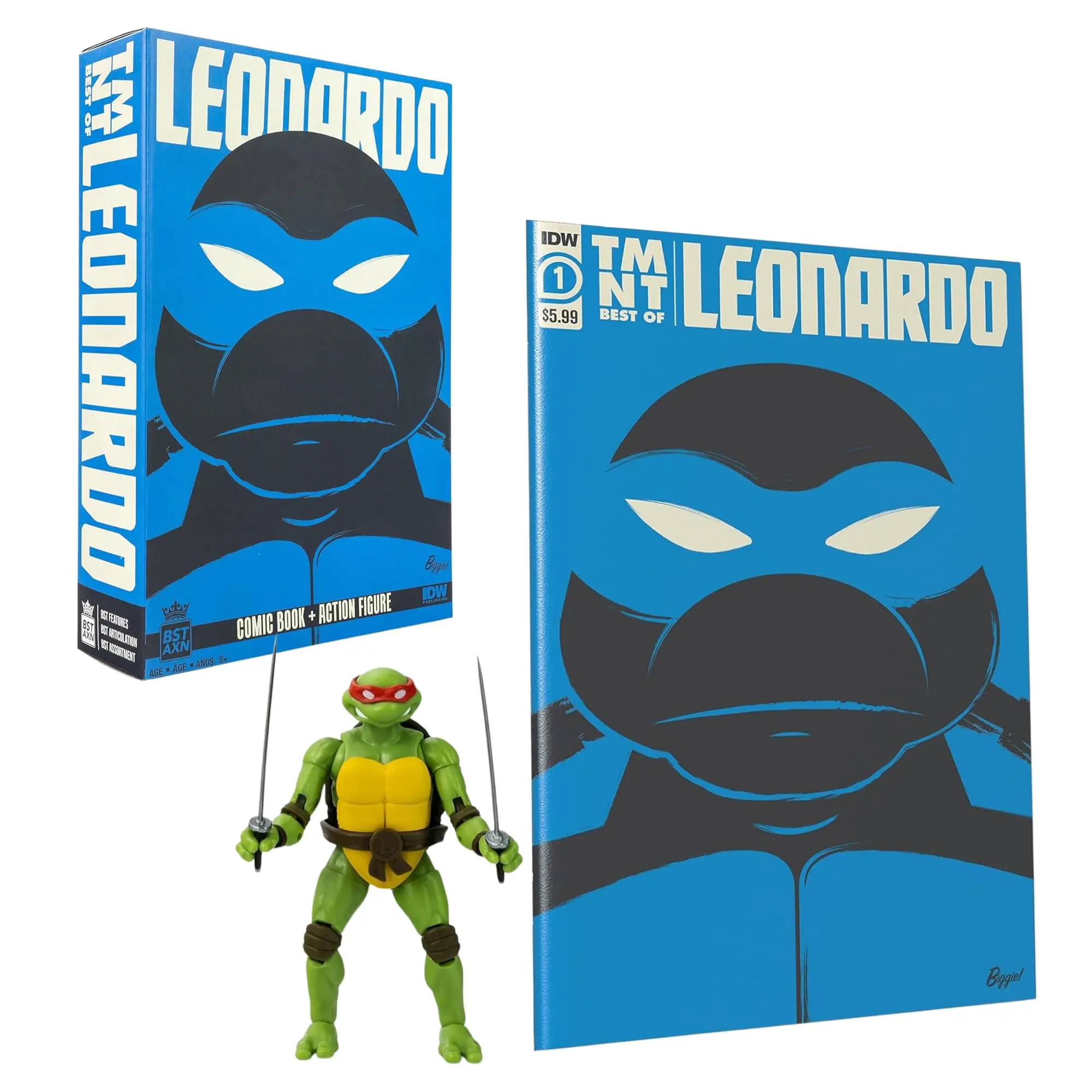 Teenage Mutant Ninja Turtles Best Of Leonardo BST AXN 5-inch Figure & Comic Set