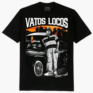 Vatos Locos Original low Rider T-Shirt Print  Heavyweight Tee Hoodie Chicano Sweatshirt Cotton Fabric Oversized Menswear,sdlclothing