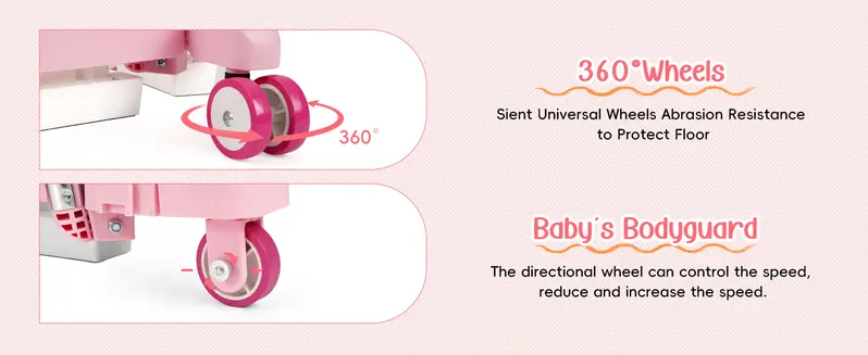 Unisex Plastic 5-in-1 Activity Walker for 6-18 Months Infants - Safety Tested, Foldable, 3 Adjustable Heights, Bouncer + Rocker, Triangular Base, Music, Feeding Tray, Removable Footrest, Portable, Breathable Baby Items (Choking Hazard Small Parts Note)