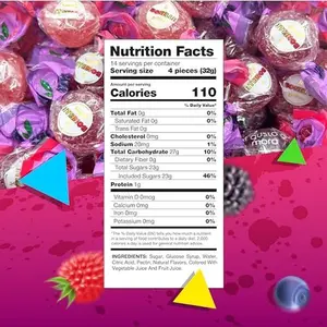 Bonelle Italian Berry Jelly Candy | 1 Pound Bag | Naturally Flavored Dye Free Candy | Strawberry, Raspberry, Blackberry, Blueberry | Vegan Gourmet Jellies