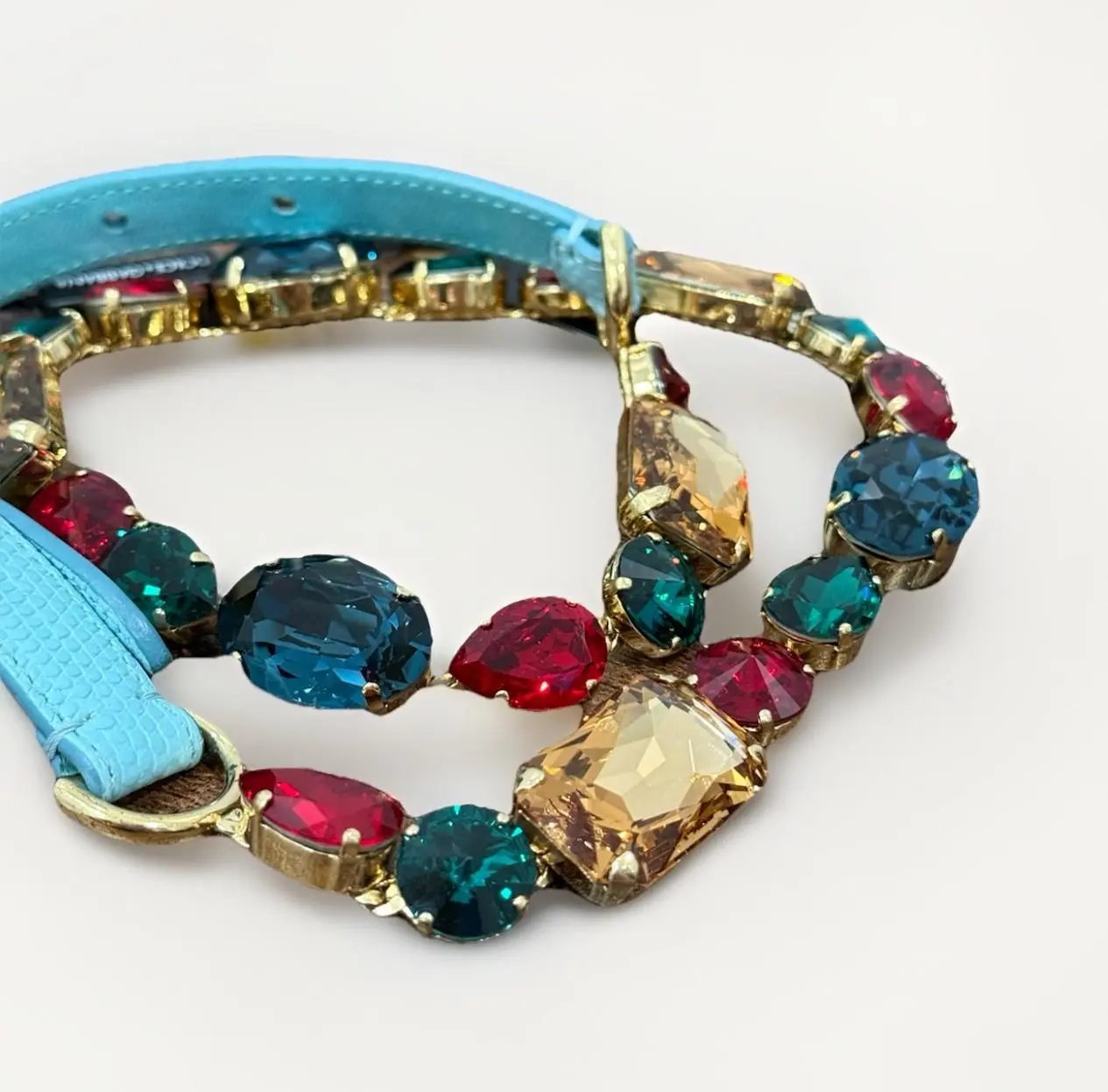 Pre-owned DOLCE & GABBANA As Seen On Screen As Seen On Screen SE14575 Crystal Sparkle Belt XS 0/2