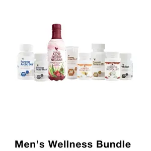 Forever Men's Wellness Bundle - Arctic Sea, Multi-Mead, Aloe Berry Nectar, Royal Jelly, Bee Pollen, Nature-Mix, & VitSense