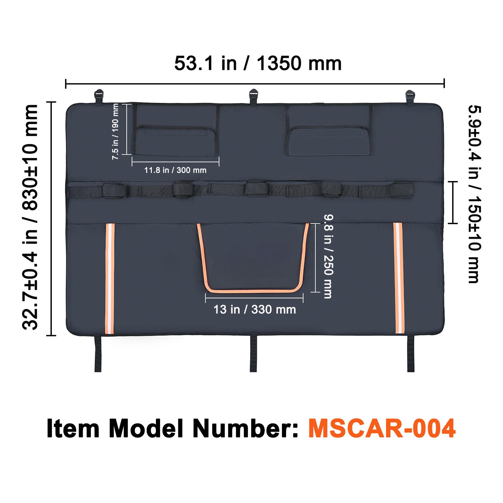 VEVOR 53-inch Tailgate Pad 5Bike Pickup Truck Bed Tailgate Pad Protector Cover