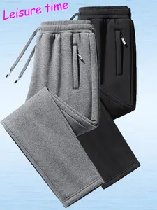 Men's 2 Piece Casual Pants, Quick-Dry Running Training Breathable Sports Pants, Fashion Comfortable Summer Spring Leisure Pants, Athletic Running Pants, Athleisure Bottoms