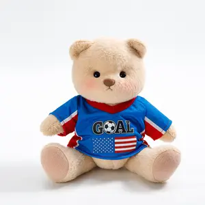 Getahug Soccer Teddy Bear | Handmade Jointed Stuffed Animal Gift for Football Fans tiktokshopspringglowup