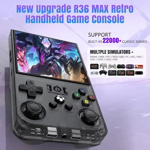 R36max Retro Handheld Game Console, 4.0 Inch 720x720 IPS Screen, over 18,000 Classic Games, Portable Open Source Linux System, 4000mah Battery, Rechargeable Game Console
