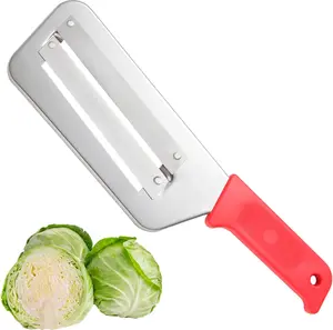 Stainless Steel Cabbage Shredder for Coleslaw & Sauerkraut, Ergonomic Lettuce Chopper with Silicone Handle, Easy to Clean Kitchen
