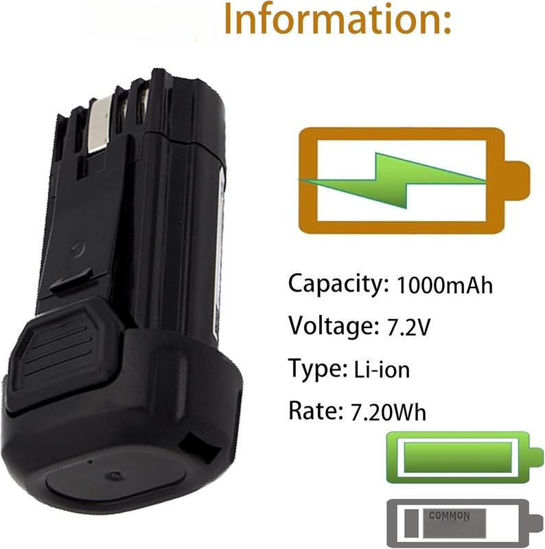 CREABEST 2-Pack 8V 1500mAh Li-ion Battery Replacement For DEWALT DCB080, DCF680 Series Cordless Tools - No Memory Effect 1 thumbnail image