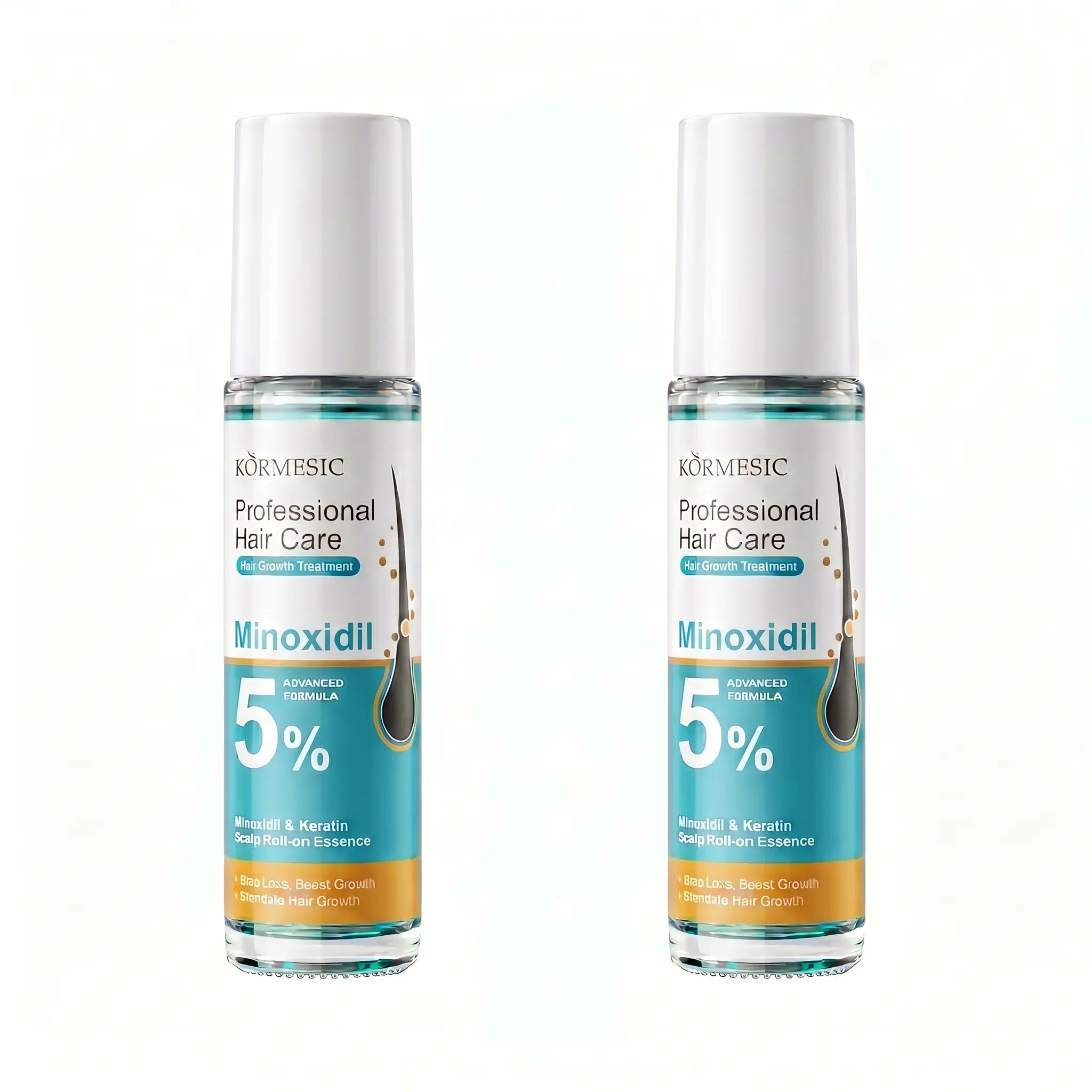 [BUY 1 GET 1 FREE] Advanced Hair Density Roll-On Serum | 5% Minoxidil &Keratin, 3% Rosemary,  | Scalp Serum for Reduced Hair Fall | Men & Women