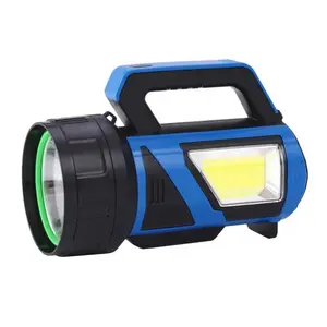 Solar rechargeable LED searchlight spotlights, handheld spotlight lantern, multifunctional LED lamp camping work light