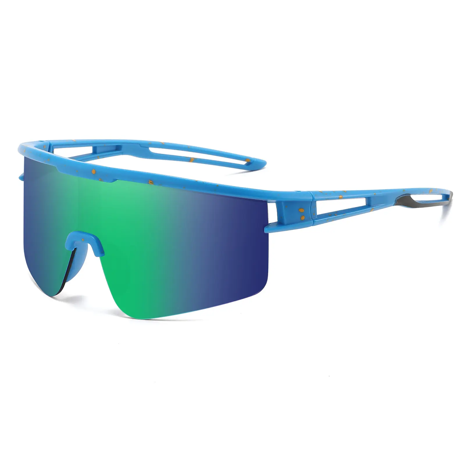 Dark blue floral frame green film