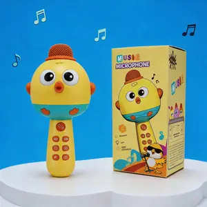 Portable Colorful LED Light Karaoke Microphone Toy,Built in music,Bluetooth connectivity! Boosts your child's happiness and confidence, Perfect birthday, Christmas, Easter gift for kids ages 3-8 Kpop festival gift creativity halloween gift ornament