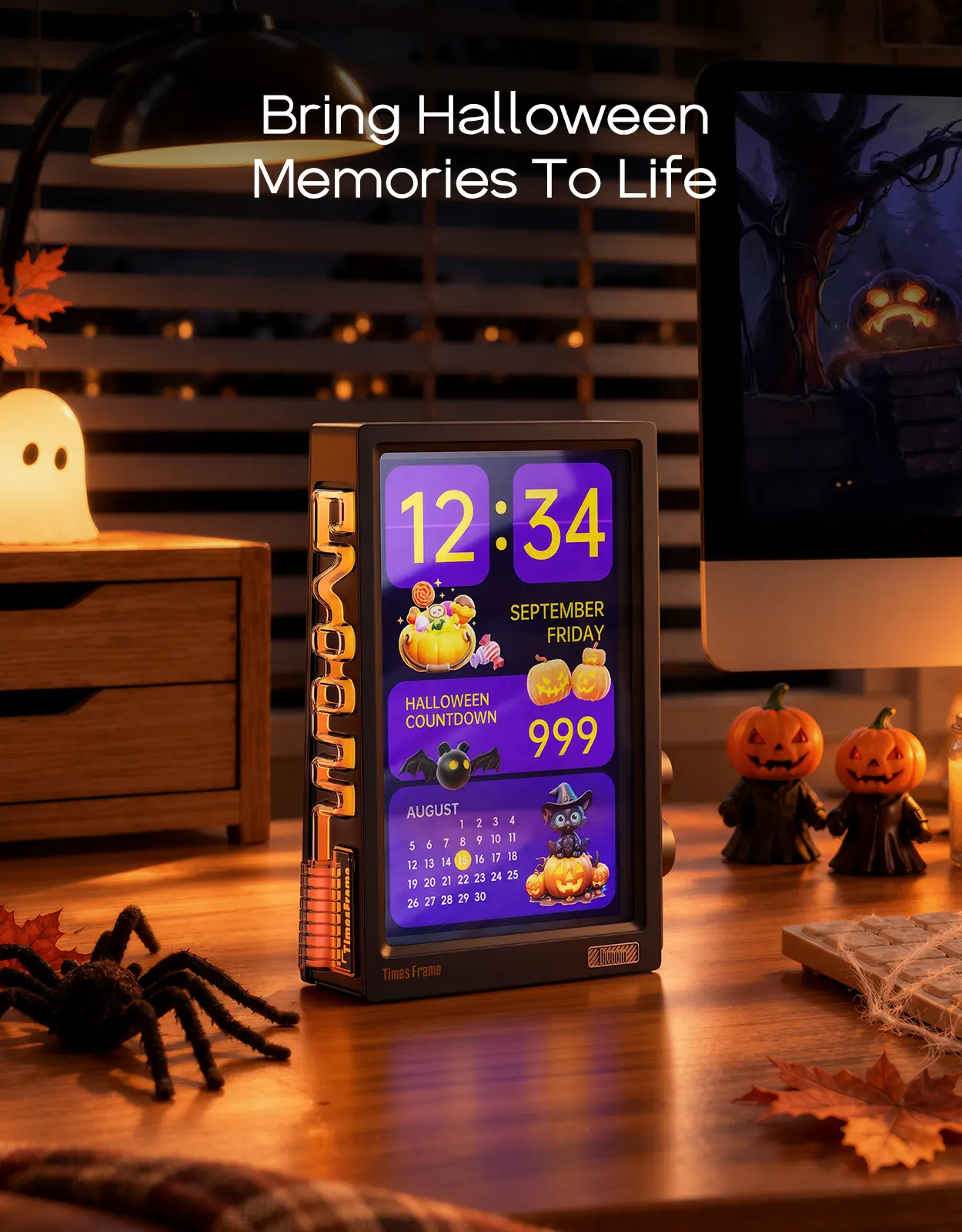 Divoom Times Frame WiFi Smart Digital Photo Frame - 10.1in Transparent Desk Display, 32GB/64GB Storage, RGB LED Lights, Picture/Video Sharing, Work Tools, Unique Room Decor, Halloween/Christmas Decor Gifts for Adults techvibes