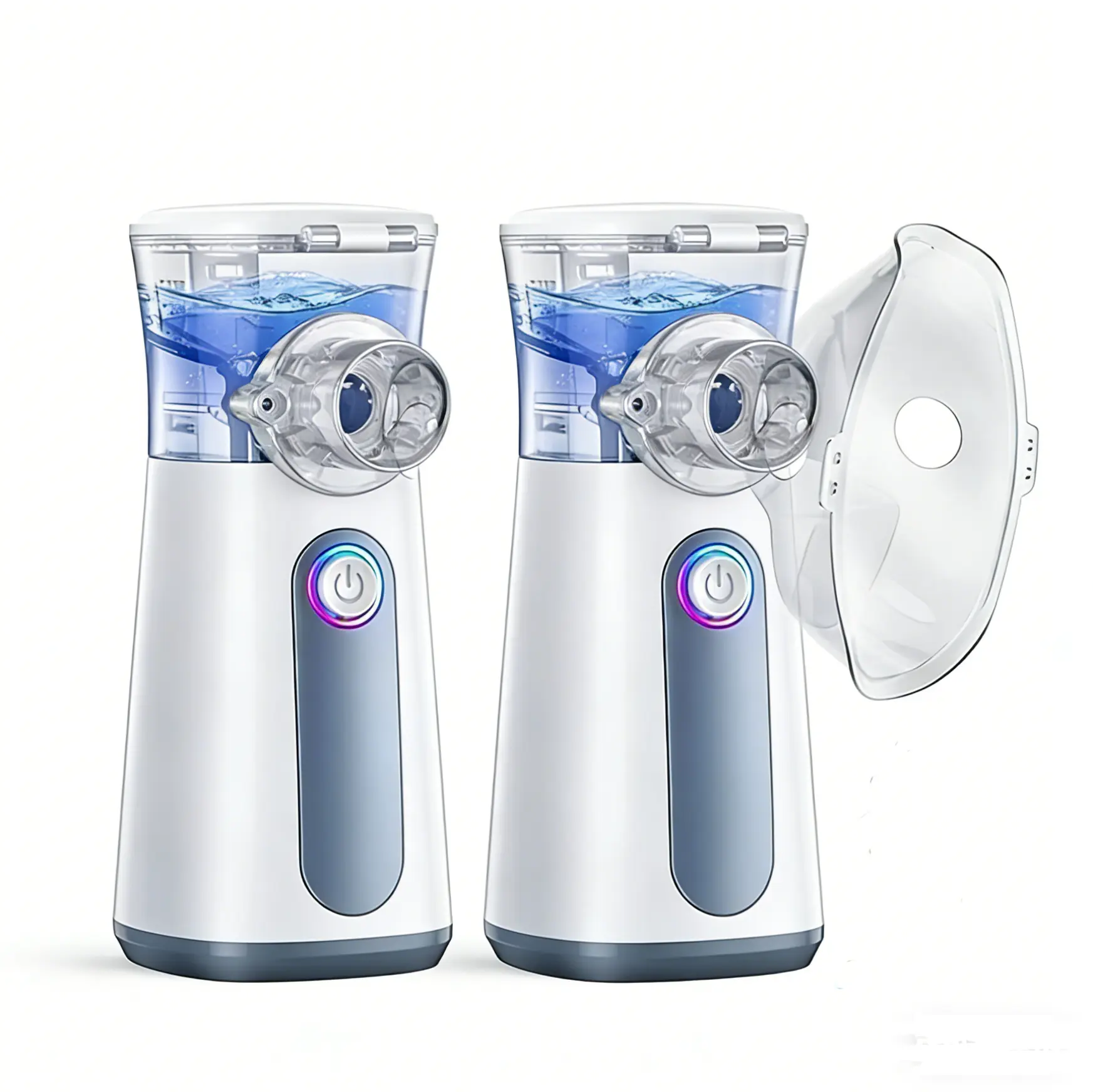 2 Pcs Portable Handheld Mist Sprayer with Built-in Lithium Battery, USB Rechargeable Personal Hydration Device for Home & Travel