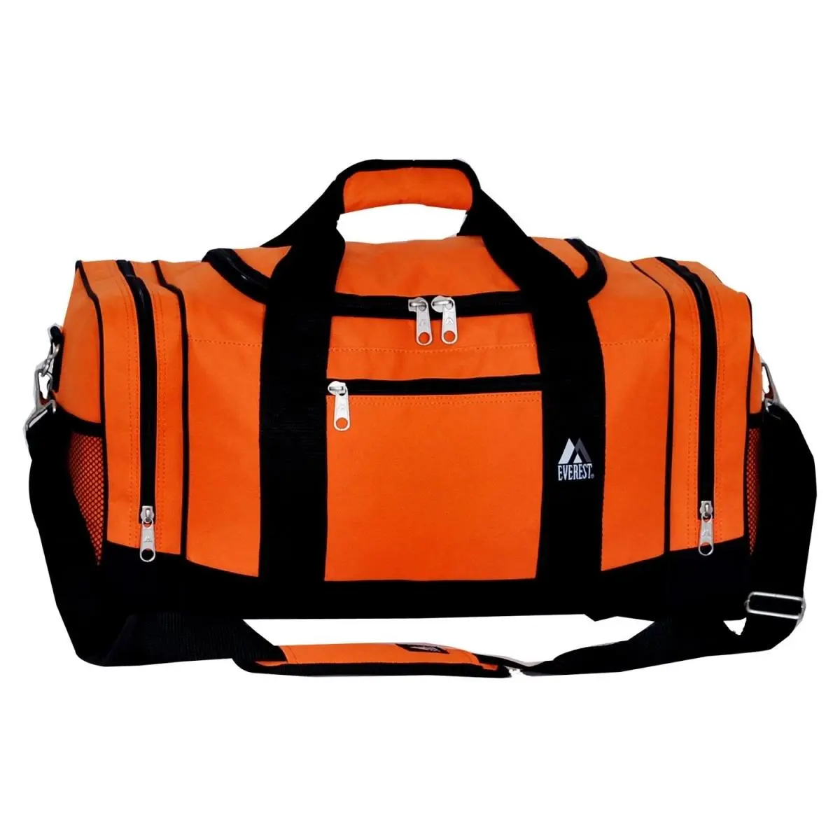 212 MAIN Everest Crossover Duffel Bag - Classic Multisport Athletic Bag with Shoe Pockets, Orange & Black Outdoor Sports Luggage for Gym Use
