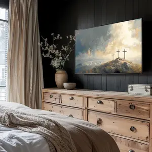 Golgotha Impressionist : Christian Easter Art Poster Unframed, 5 Sizes (8x12 to 27x40 inch)