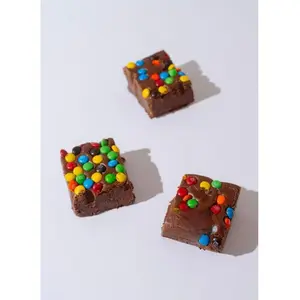 M&M Fudge - Chocolate Fudge with M&M's - 1/4 Pound Block - Assorted Colors - Dessert Treat