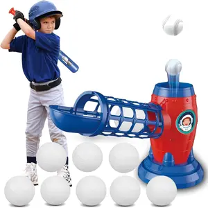 T Ball Set for Kids Toddlers, Electric Automatic Baseball Pitching Machine Pitcher Machines, Tee Ball Set Baseball Tee for Kids Toddlers 3-5 5-8 3-12