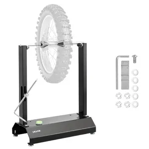 VEVOR Motorcycle Wheel Balancer, 88.2 lbs Capacity, Tire Balancer Truing Stand with Adjustable Centering Cones and Truing Pointer, Balancing Tools for Most Motorcycles Bicycles, 32-Inch Wheel Dia
