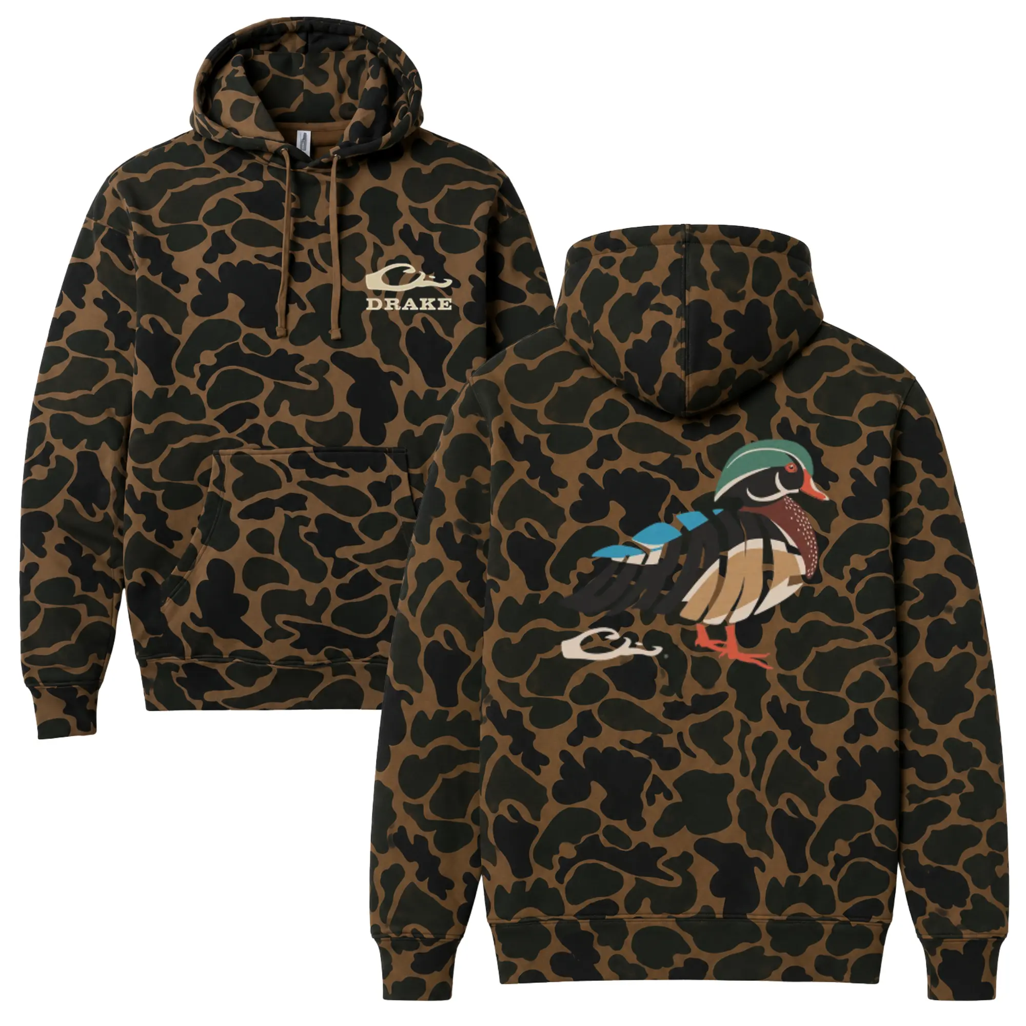 Drake Woodie Hoodie - Vintage Duck Camo Hoodie Pullover For Men And Women, Camo Pattern Hunting Hoodie, Duck Camo Hoodie, Camo Shirt, Gift For Men