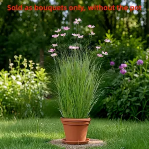 30 Flowers 10 Bundles Artificial Onion Grass & Hortian Flower Bundle - Realistic Green Plastic Plants, Realistic Faux Flowers, for Outdoor Garden, Patio, Indoor Decor - Perfect for Home, Living Room, Event Decoration - Ideal for All Seasons