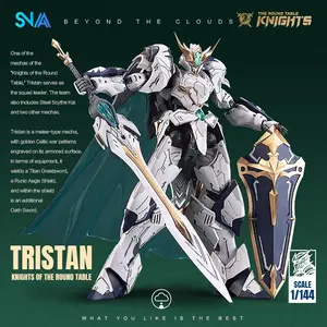 Authentic Snaa Knight Mech Build Model Kit, Action Figures, Includes Shield & Giant Sword, High Detail Armor & Inner Skeleton, Display Grade Collectible Gift