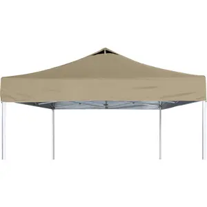 Commercial 10x10 Canopy Replacement Top with Air Vent,Canopy Cover ONLY, (Khaki)