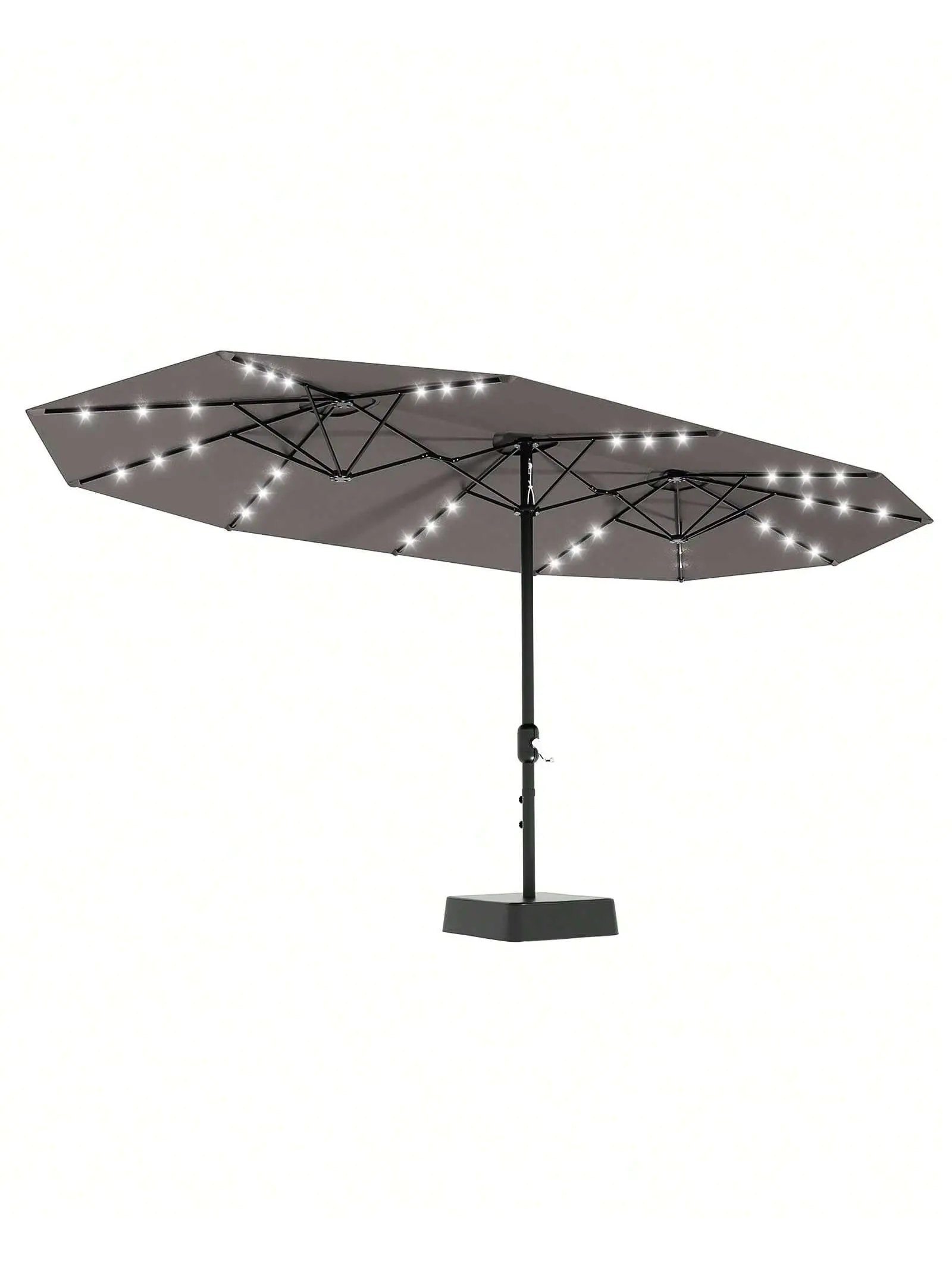 Gaomon 15x9 ft Rectangular Double-Sided Patio Umbrella, Adjustable Tilt  Sunshade Canopy, Polyester Cover, Crank Lift, Included Weighted Base,  Oversized Shade for 2-8 People, Ideal for Pool, Deck, Umbrellas For Patio -  TikTok