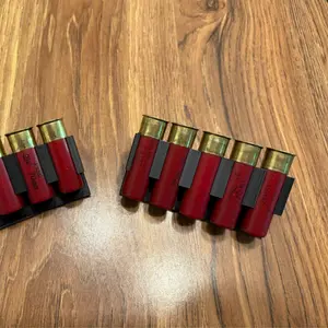 1pc 12 Gauge Angled Shotgun Shell Holder, Slant Desktop/Wall-Mounted Organizer for Shotgun Ammo & Magazines, Space-Saving Tactical Storage Rack