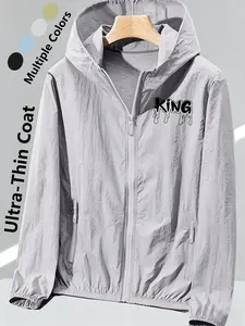 Womens Hooded Skin Coat with King Print Loose Slim Fit Comfortable Breathable Lightweight QuickDrying SkinFriendly for Daily Commute Casual Outings Outdoor Trips Multiple Colors AllSeason Versatile Jacket Coat