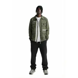 ANAS Men's premium crispy nylon long sleeve coach jacket