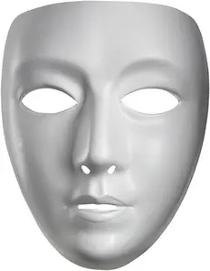 Female Blank Mask - White - Plastic - Costume Accessory - One Size