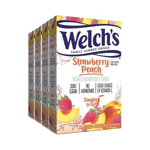 SINGLES TO GO! Welch's Strawberry Peach, Drink Mix - 0.48 Ounce (Pack of 4)