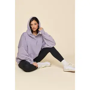 Boxy Boyfriend Hoodie - Vintage Violet